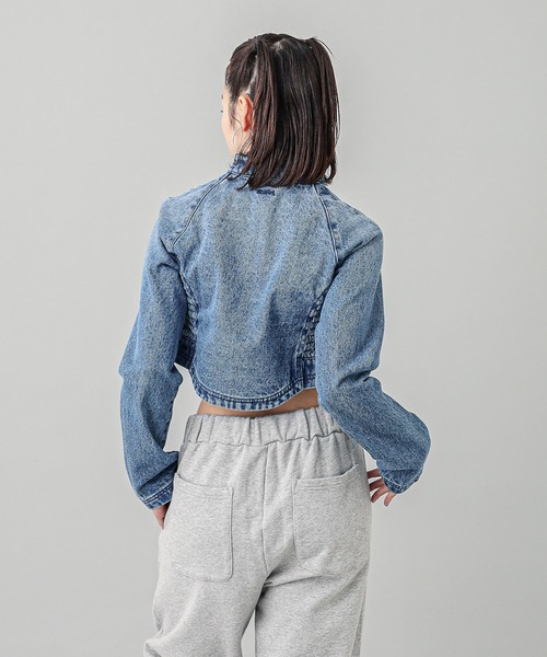 X-girl（エックスガール） デニムジャケット gジャン ZIP UP STAND