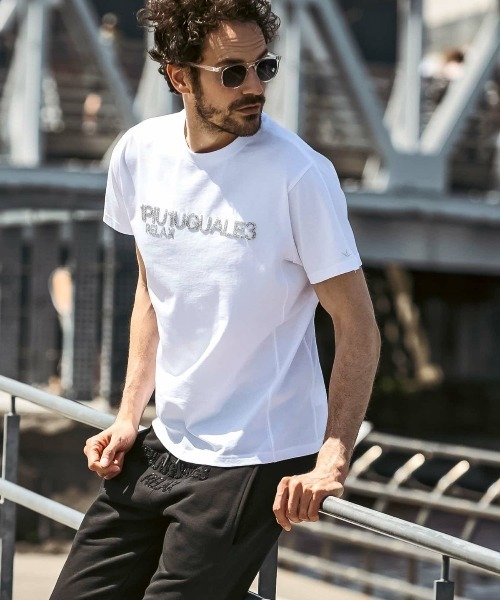 1PIU1UGUALE3 RELAX スパークリングロゴ半袖Tシャツ 1PIU1UGUALE3 RELAX(ウノピゥウノウグァーレトレ リラックス