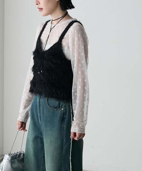 DESIGNWORKS / デザインワークス フリンジ ニットジレ DESIGNWORKS / デザインワークス フリンジ ニットジレ