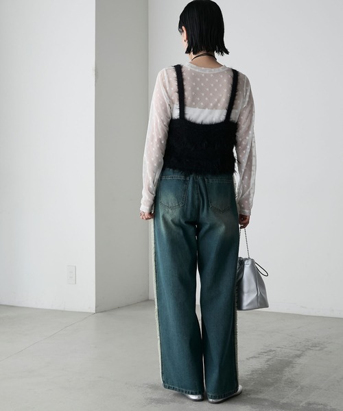 DESIGNWORKS / デザインワークス フリンジ ニットジレ DESIGNWORKS / デザインワークス フリンジ ニットジレ