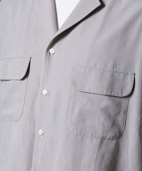 NANO universe（ナノ・ユニバース） シャツ スウェードライクオープン