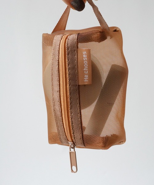 ポーチ 「 Sowel. / ソエル 」 ミニマム カラー 立体 メッシュ 小物