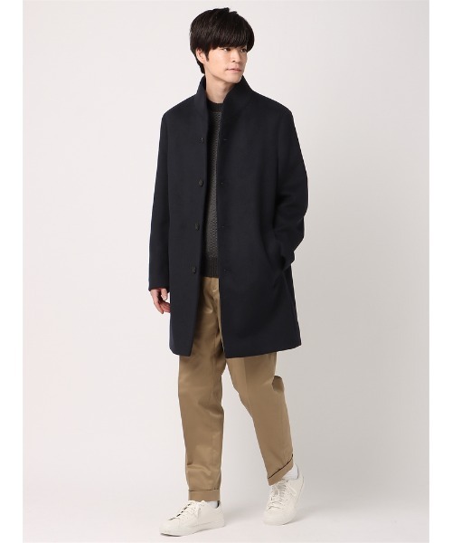 ダウンジャケット ダウン ウールライク TRビーバー スタンドカラー