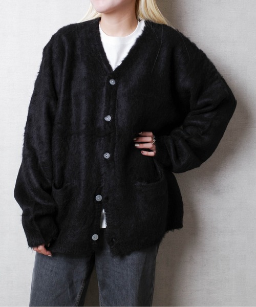 カーディガン 「INNOCENT」MOHAIR TOUCH CARDIGANモヘアタッチニット