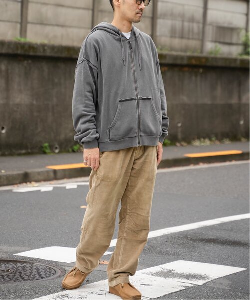 VENCE EXCHANGE パーカー 裏毛ピグメントジップパーカー メンズ