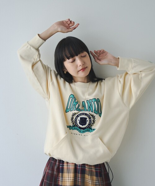 coen（コーエン） トレーナー スウェット ロゴプリントカンガルー