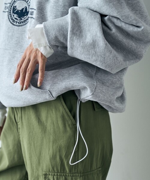 coen（コーエン） トレーナー スウェット ロゴプリントカンガルー