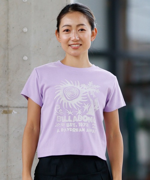 (取寄) ビラボン レディース ストークド オール デイ シャツ - ウィメンズ Billabong women Stoked All Day Shirt - Women's Lilac Smoke BILLABONG（ビラボン） tシャツ ミニTシャツ BF013-215 レディース