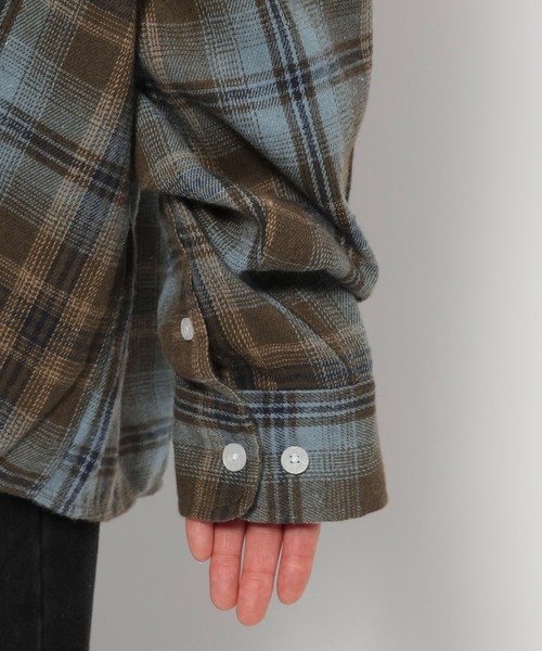 ブラウス シャツ 「UNISEX」F.ILLUMINATE／GADIチェックシャツ レディース メンズ | F.ILLUMINATE | 14
