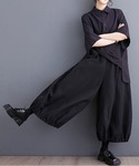 パンツ ワイドガウチョパンツ レディースの詳細画像1