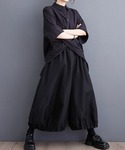 パンツ ワイドガウチョパンツ レディースの詳細画像3