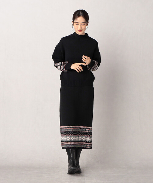 「Comme ca Mature」 ニットスカート FREE アイボリー レディース_画像7