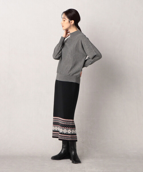 「Comme ca Mature」 ニットスカート FREE アイボリー レディース_画像9