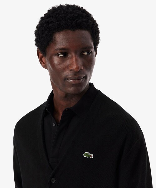 LACOSTE（ラコステ） カーディガン リブニットステッチコットンニット