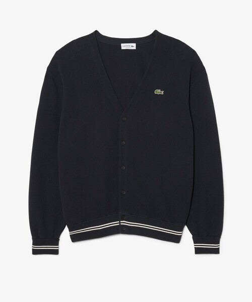 LACOSTE（ラコステ） カーディガン リブニットステッチコットンニット