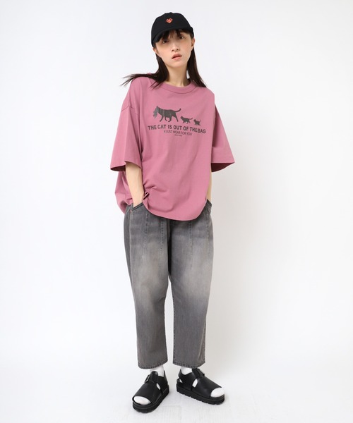 R4296 綿麻デニムのPJ'Sクロップドパンツ(F デニムワン