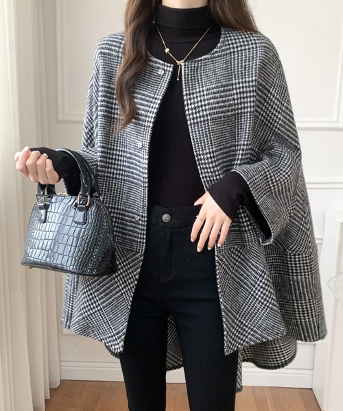 「ABITOKYO」 ポンチョ L グレー系その他2 レディース_画像3