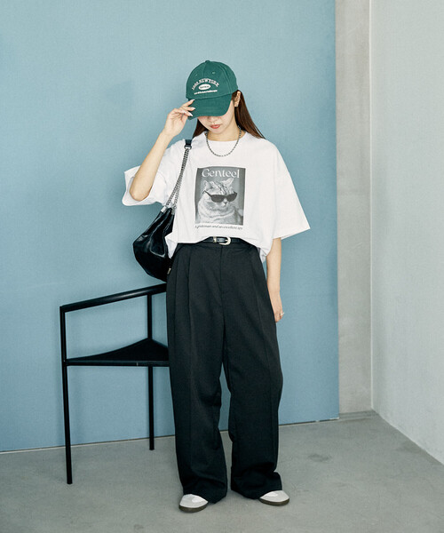 PUBLUX（パブリュクス） tシャツ ”Genteel”キャット アニマルプリントT