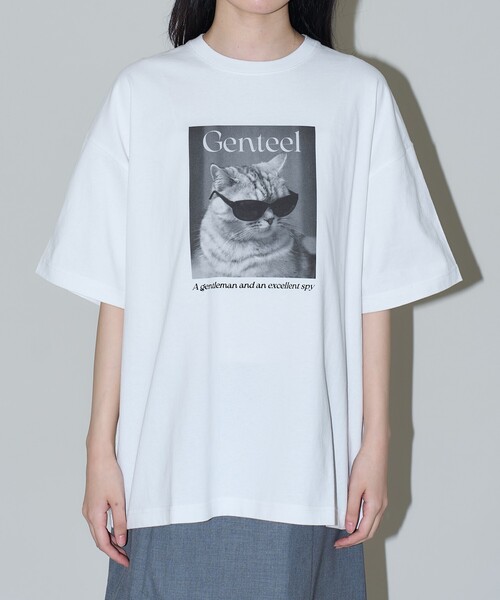 【SOLD】PUBLUX猫プリントTシャツ黒 セール】PUBLUX/パブリュクス twins cat/ツインズ キャット