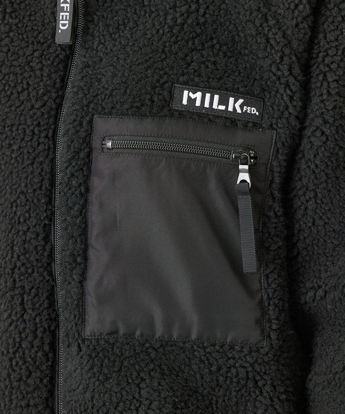「MILKFED.」 ジップアップブルゾン M グレー レディース_画像4