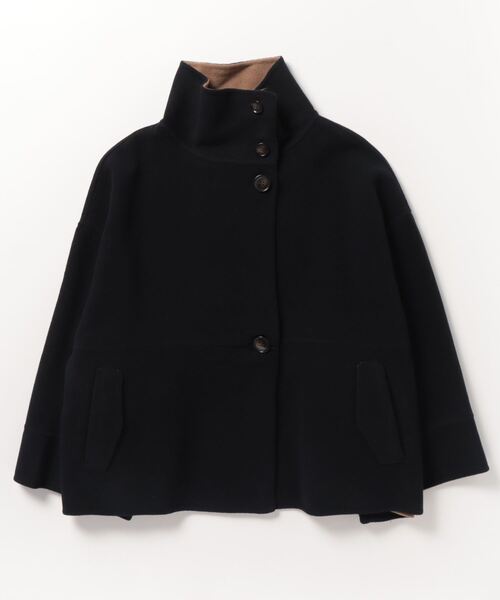 SHIPS any 「SHIPS any」 ポンチョコート ONE SIZE ブラック