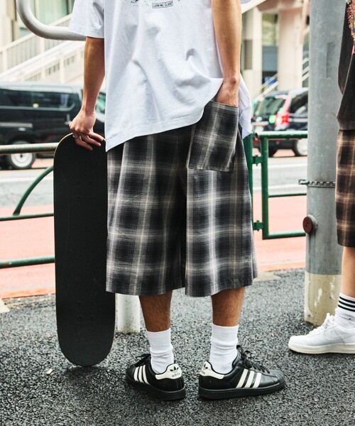 最終値下げ【UNISEX】ブラッシュドオンブレチェックイージーパンツ WHIMSIC（ウィムジック）の「【UNISEX/SETUP対応】ブラッシュド