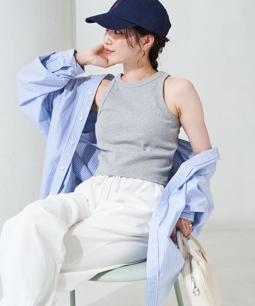 FREAK'S STORE タンクトップ ノースリーブ 限定展開 カップ付き