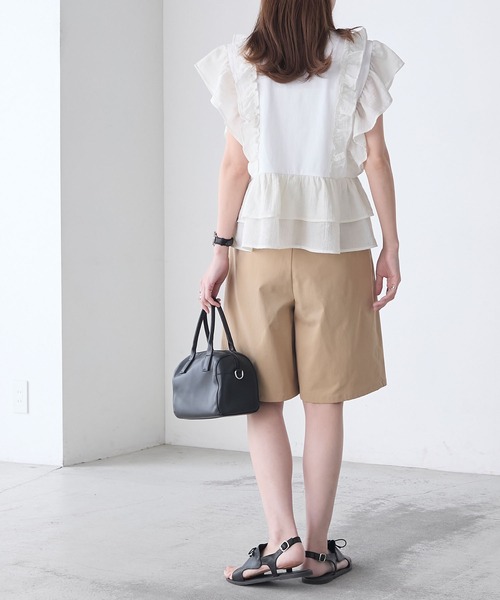 tシャツ Many frill shirt　メ二ーフリルシャツ レディース HeRIN.CYE tシャツ Many frill shirt メ二ーフリルシャツ