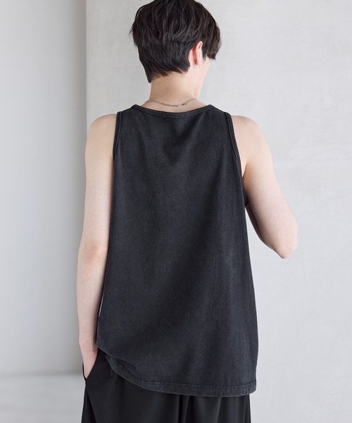 ASTRONOMY タンクトップ ピグメント加工綿100％タンクトップ メンズ
