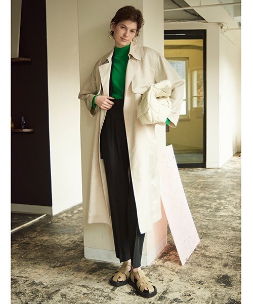 Mila Owen ベージュ トレンチコート Mila Owen（ミラオーウェン） トレンチコート 0 ベージュ レディース