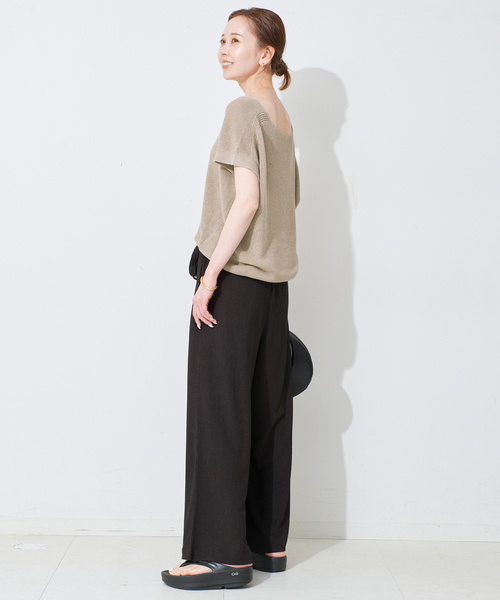 ☆SLOBE IENA☆リネン混ノースリーブニット SLOBE IENA ニット セーター リネン混ノースリーブ レディース