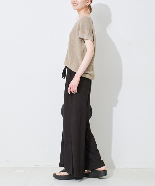SLOBE IENAタグ付き新品✨ノースリーブ ニット SLOBE IENA ニット セーター リネン混ノースリーブ レディース