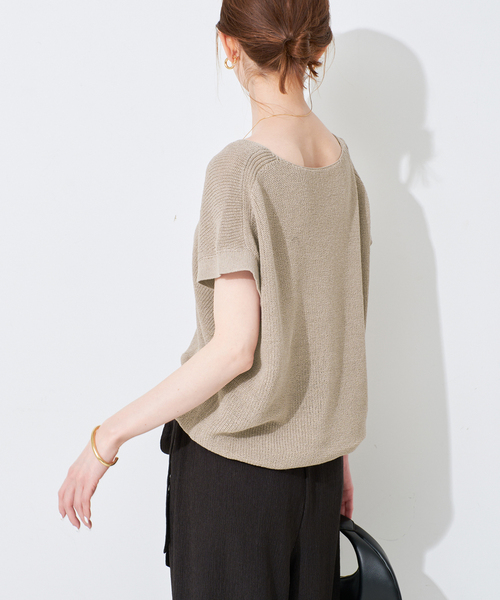 SLOBE IENA ニット セーター リネン混ノースリーブ レディース