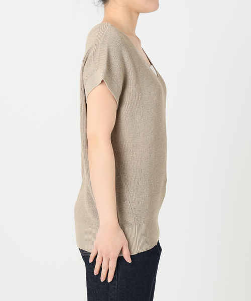 SLOBE IENA ニット セーター リネン混ノースリーブ レディース