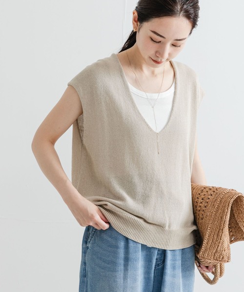 専用です⭐︎アーバンリサーチ　かぐれ　リネンコットンニットベスト⭐︎ かぐれ（カグレ）の「リネンコットンニットベスト（ニット
