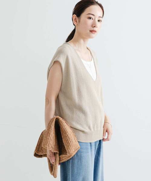HAUNT LINEN VESTリネンジレ　ベスト オフホワイト　美品 HAUNT LINEN VESTリネンジレ ベスト オフホワイト 美品 - メルカリ