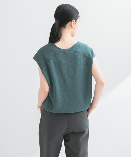 ベスト ジレ リネンコットンVネックニットベスト レディース URBAN RESEARCH ベスト ジレ リネンコットンVネックニットベスト