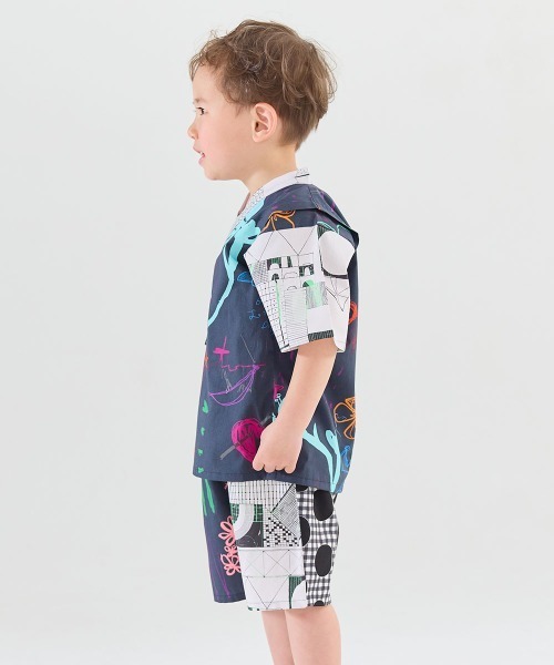 浴衣 「MOEMUSISAN X moimoln」BOYS甚平 キッズ 子供 男の子の画像