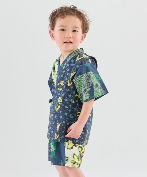 浴衣 「MOEMUSISAN X moimoln」BOYS甚平 キッズ 子供 男の子の画像