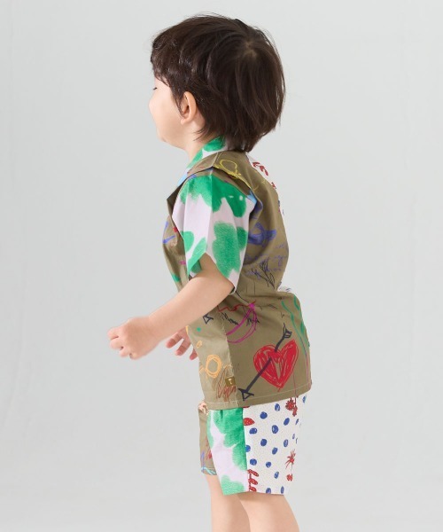 浴衣 「MOEMUSISAN X moimoln」BOYS甚平 キッズ 子供 男の子の画像