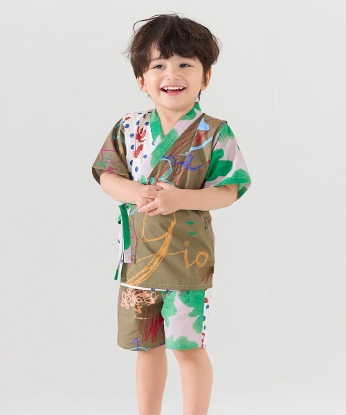 浴衣 「MOEMUSISAN X moimoln」BOYS甚平 キッズ 子供 男の子の画像
