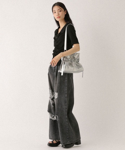 Heather tシャツ フロントギャザーZIPTEE 497343 レディース