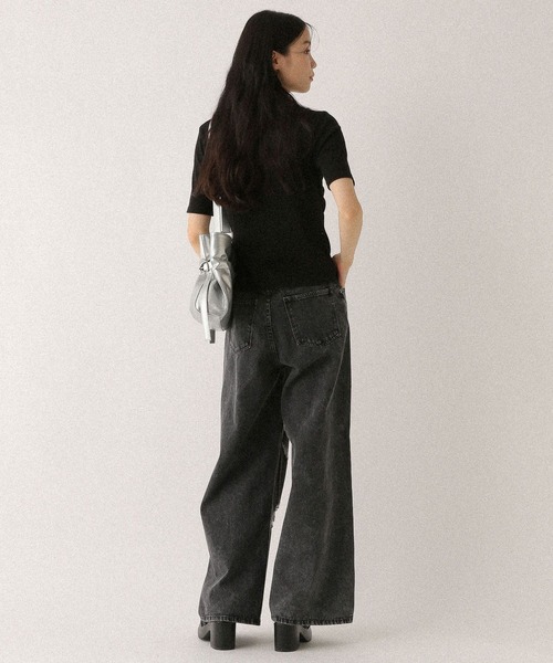 トップス tea Heather tシャツ フロントギャザーZIPTEE 497343 レディース