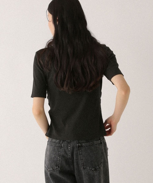 トップス tea Heather tシャツ フロントギャザーZIPTEE 497343 レディース