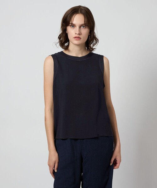ブラウス シャツ 「Steven Alan」バックサテン ジョーゼット タンクトップブラウス レディース