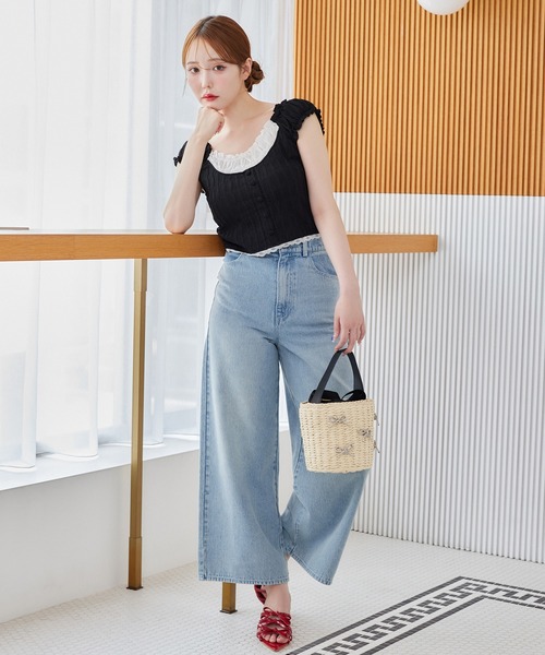 one after another NICE CLAUP tシャツ 半袖 レイヤード風シャーリング