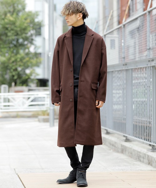 「ADMIX/ATELIER SAB MEN」 チェスターコート 48 ダークブラウン メンズ_画像2