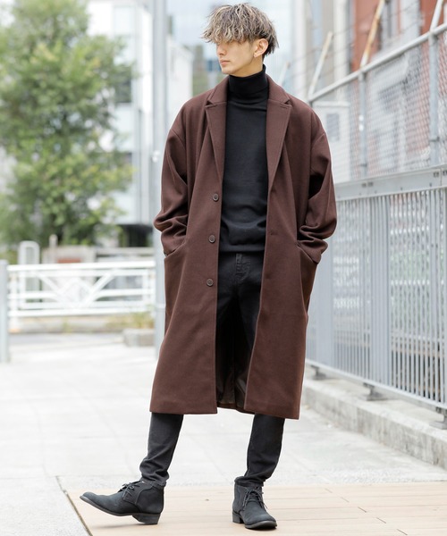 「ADMIX/ATELIER SAB MEN」 チェスターコート 48 ダークブラウン メンズ_画像3