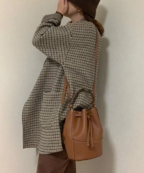 「ECLIN」 チェスターコート FREE ブラウン レディース_画像2