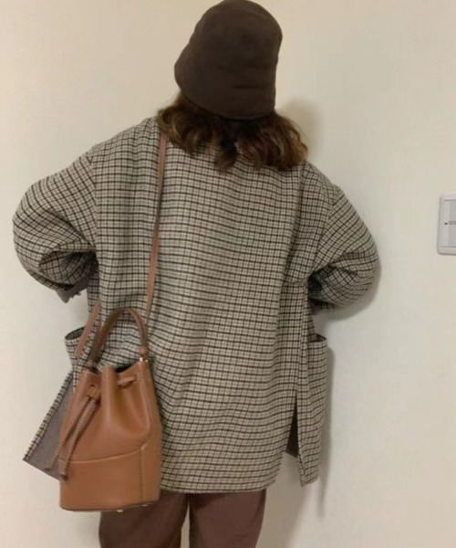 「ECLIN」 チェスターコート FREE ブラウン レディース_画像7
